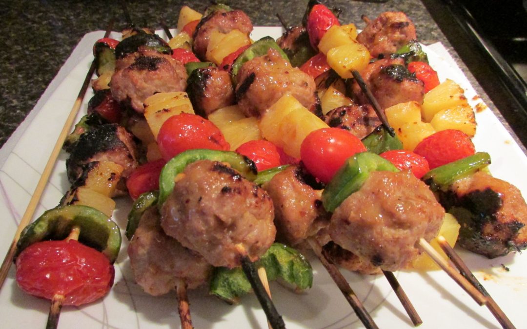 Hot ‘N’ Honey Turkey Meatball Skewers